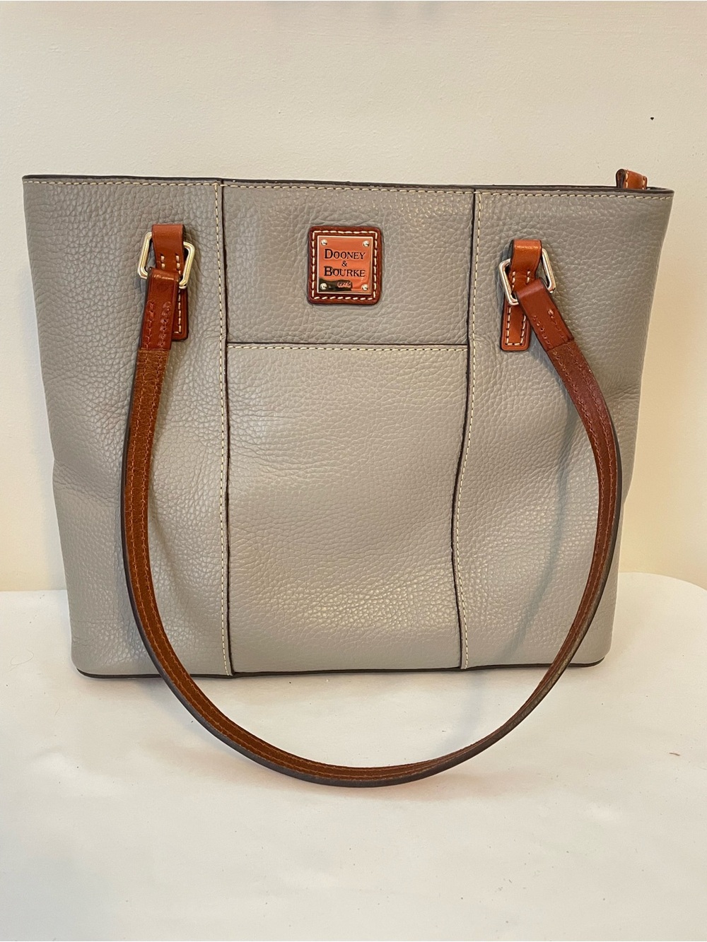 Dooney & Bourke Lexington Tote Gray Pebble Leather